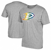 Men's Anaheim Ducks Gray Reebok Rainbow Pride Short Sleeve T-Shirt FengYun,baseball caps,new era cap wholesale,wholesale hats